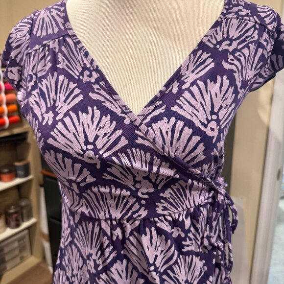 Fresh Produce Wrap Dress - Purple Size XS - Picture 4 of 6
